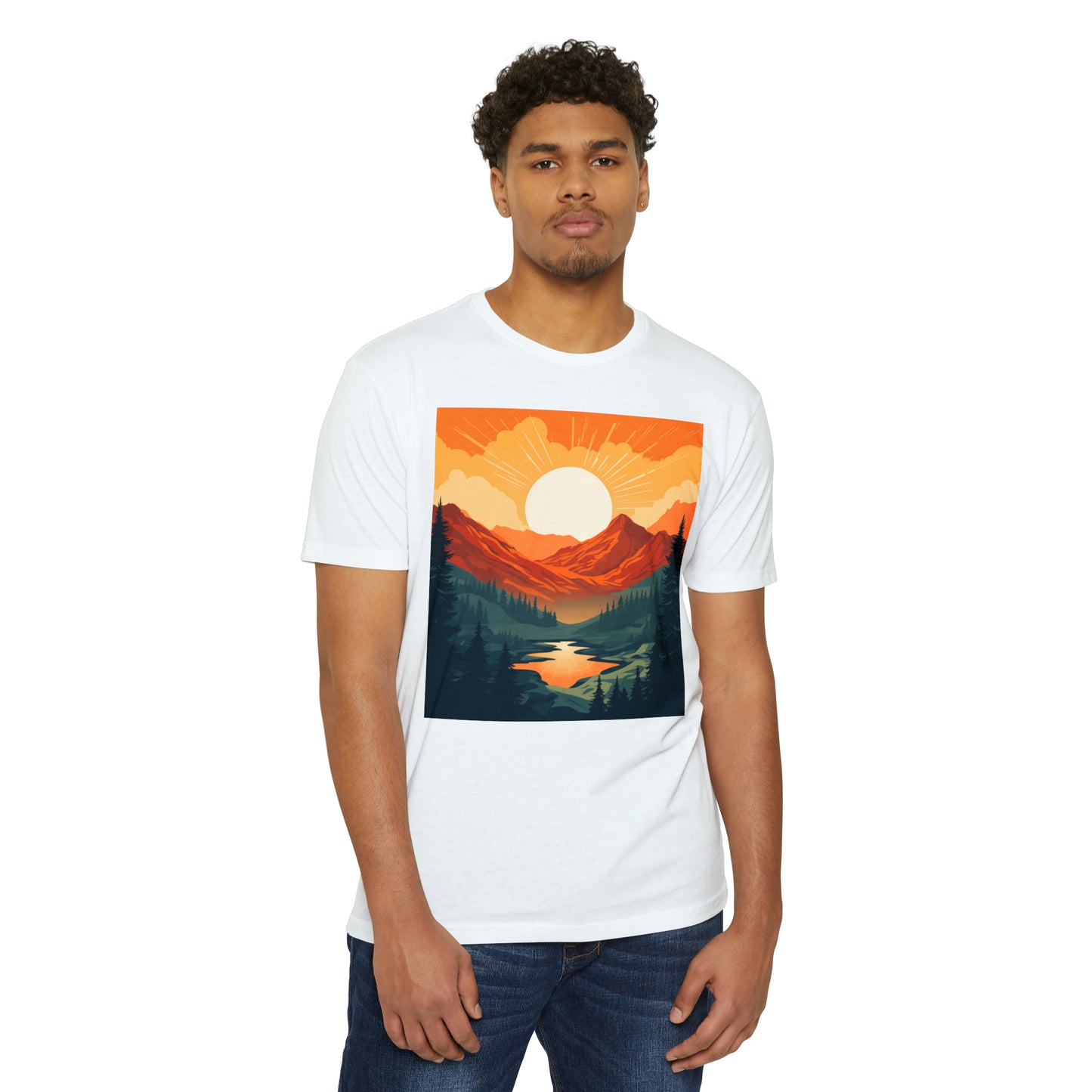 Alpine Glow Woodcut Tee