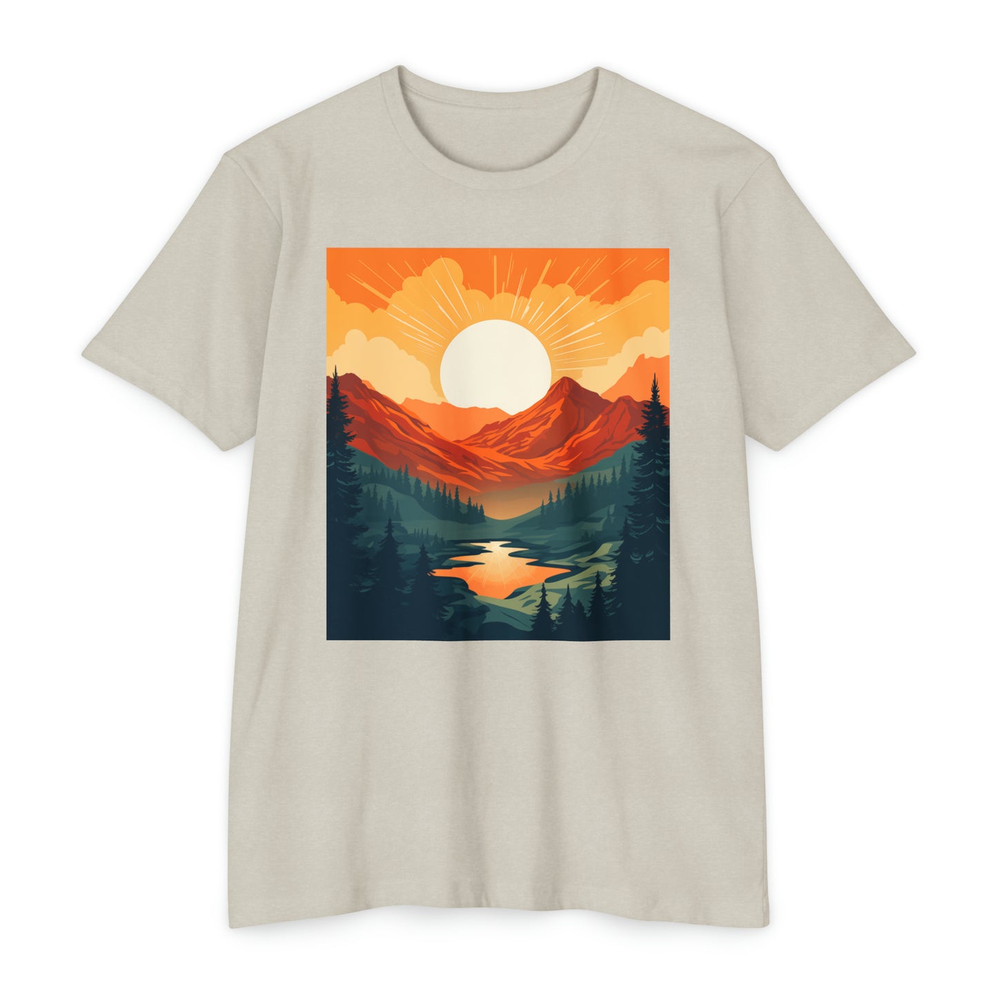 Alpine Glow Woodcut Tee