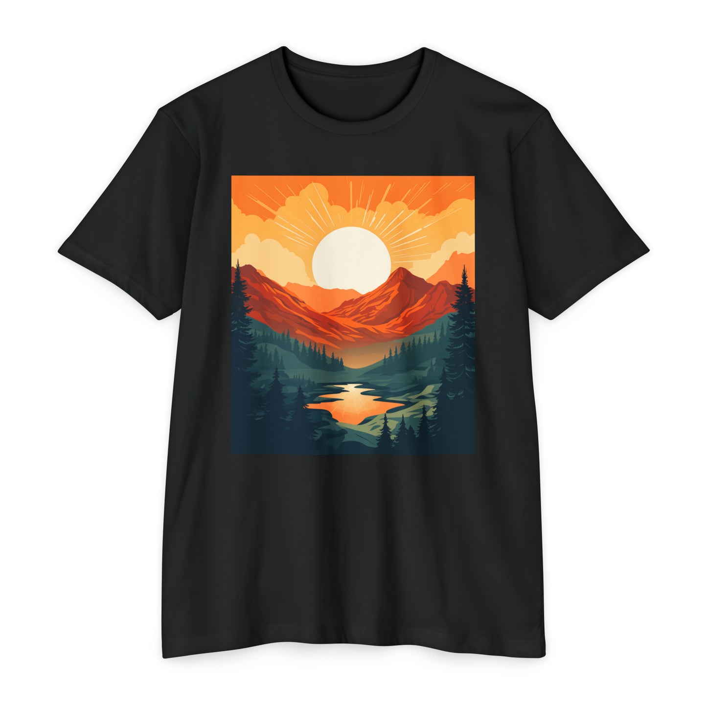 Alpine Glow Woodcut Tee