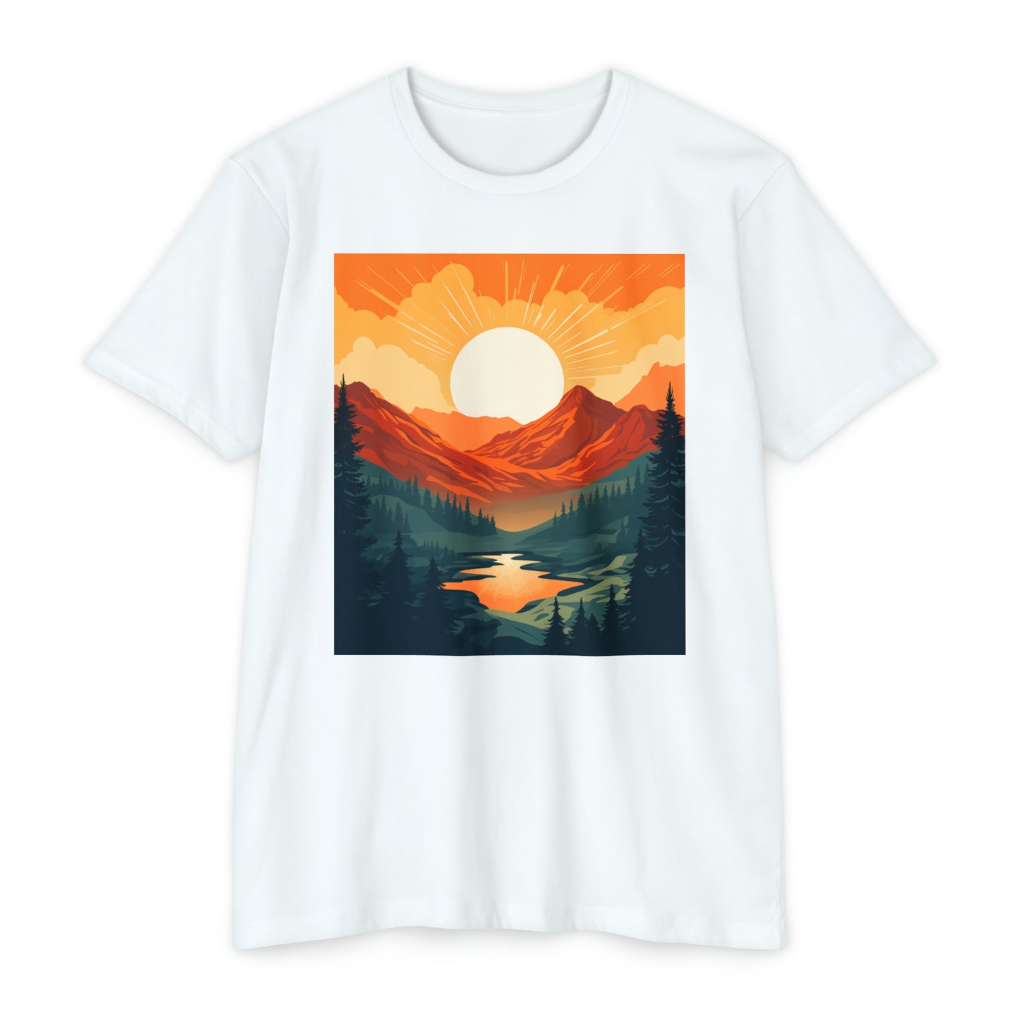 Alpine Glow Woodcut Tee